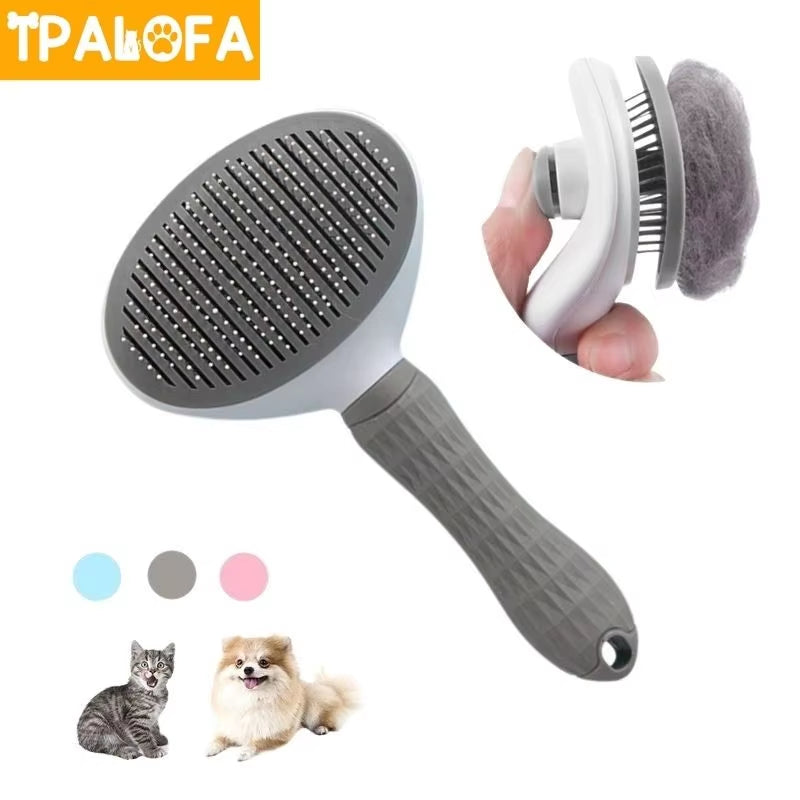Stainless Steel Grooming Brush for Long-Haired Dogs and Cats - Pet Hair Care Comb and Accessories