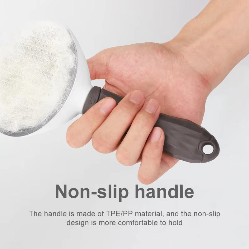 Stainless Steel Grooming Brush for Long-Haired Dogs and Cats - Pet Hair Care Comb and Accessories