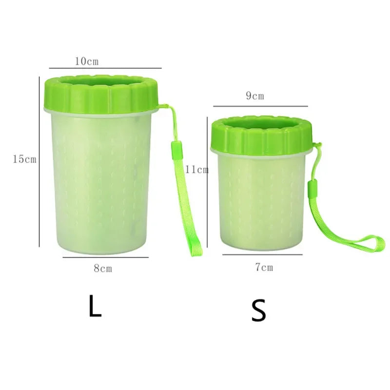 Pet Cleaning Cup Soft Silicone Comb Portable Pet Foot Cup Claw Brush Fast Cleaning Dirty Cat Claw Cleaning Bucket