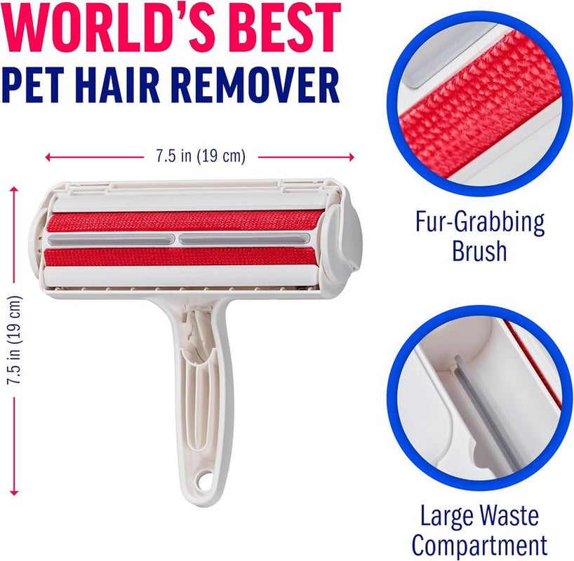 Chom Chom Roller Pet Hair Remover and Reusable Lint Roller - Chomchom Cat and Dog Hair Remover for Furniture, Couch, Carpet, Clothing and Bedding - Portable...